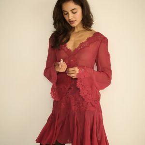 ARMANCE DRESS -- RED SNAPDRAGON